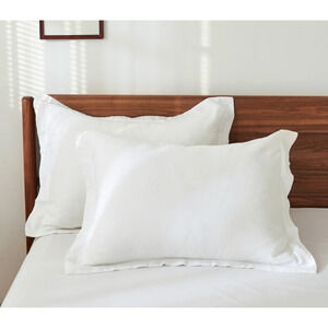 Simple&Opulence Linen Pillow Shams Basic style Set of 2, Sz: King, bedding, home